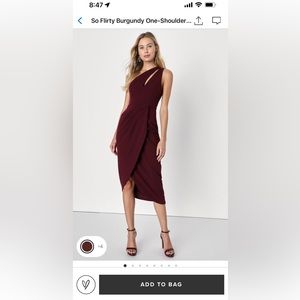 Burgundy one should midi dress